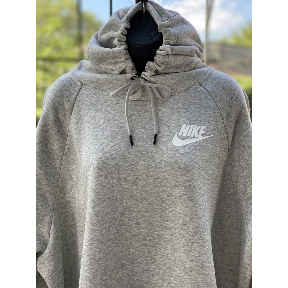 Nike Rally Fleece Pullover Hoodie Gray Women 3X AR2804-050 NWT - Picture 4 of 8